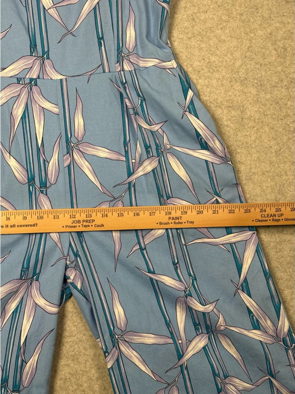 Closet London Cotton Blue Floral Tropical Sleeveless Belted Jumpsuit 10 UK 14 - Picture 6 of 13